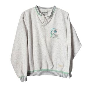 WILSON‎ VOLLEYBALL VINTAGE 80s Heather Gray Graphic Sweatshirt Sporty